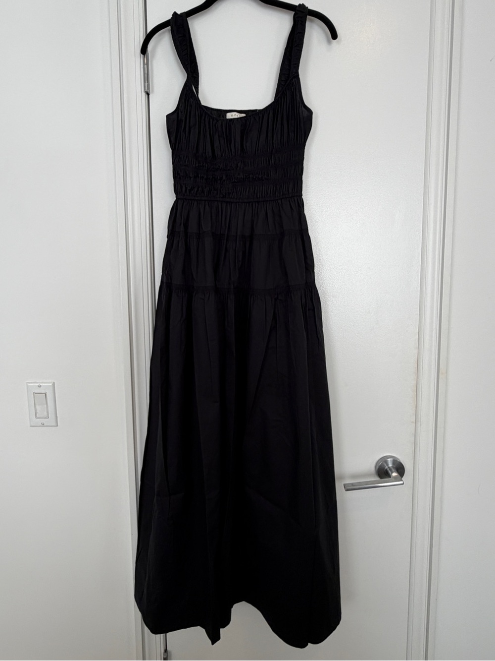 Doen Clover Dress in Black Cotton NWT